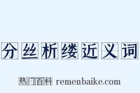 分丝析缕近义词是什么意思的图片